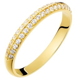 Μισόβερο χρυσό δαχτυλίδι Κ14 με ζιργκόν